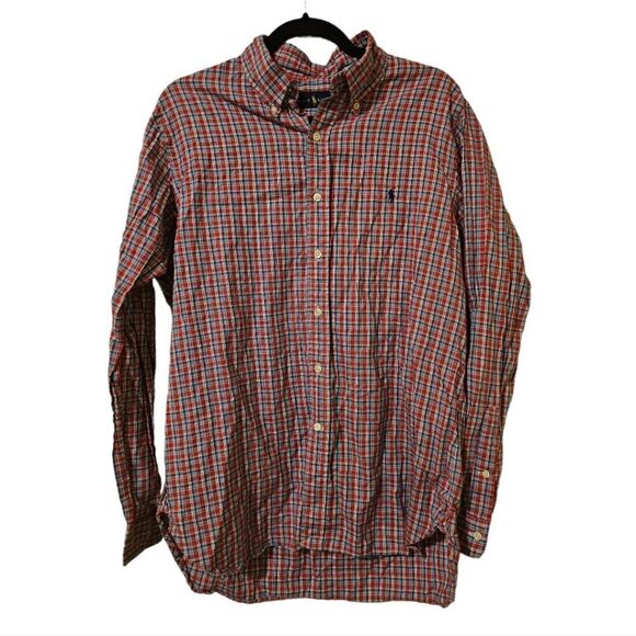 RALPH LAUREN Mens Plaid Cotton Button Down Shirt - Size Large - Picture 1 of 7